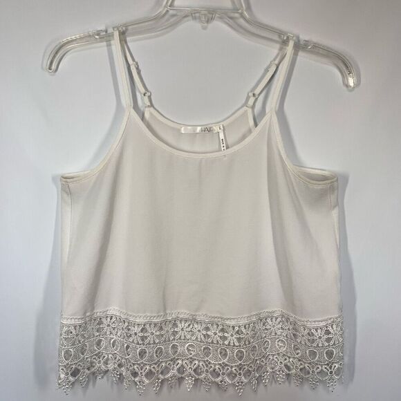 Have Women's Spaghetti Strap Pullover Lace-Trim Camisole White Size Small - Picture 1 of 7